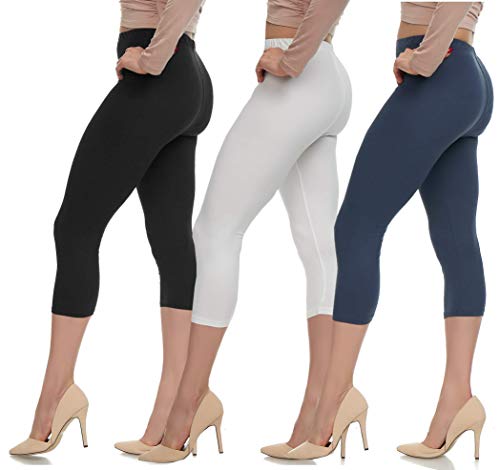 Plus 20 Colors Extra Soft Capri Leggings with High Waist